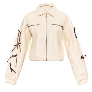 Unworn faux leather pretty little thing jacket
US Size 0